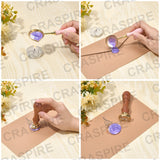 6pcs Seat, Flower and Plant Oval  Wax Seal Stamp Set