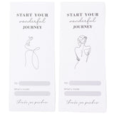 Globleland 2 Bags 2 Style Self-Adhesive Paper Gift Tag Stickers, Rectangle with Word START YOUR wonderful JUORNEY, for Presents, Packing Bags, Women Pattern, 15x6x0.022cm, 50pcs/bag, 1 bags/style, 1Set/Set