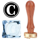 C Letter Ice Stamp Wood Handle Wax Seal Stamp