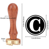 C Letter Ice Stamp Wood Handle Wax Seal Stamp