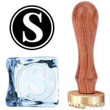 S Letter Ice Stamp Wood Handle Wax Seal Stamp
