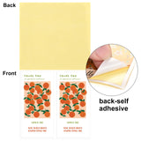 Globleland 45Pcs 3 Colors Coated Paper Self-adhesive Youstickers, Rectangle with Word Thank You & Floral Pattern, Mixed Color, 10.6x10.5x0.02cm, 15pcs/color
