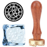 Clock Ice Stamp Wood Handle Wax Seal Stamp