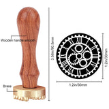 Clock Ice Stamp Wood Handle Wax Seal Stamp