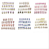 Globleland 180Pcs 6 Styles Waterproof Self Adhesive PET Stickers, for Suitcase, Skateboard, Refrigerator, Helmet, Mobile Phone Shell, Mixed Color, Dried Flower Wax Seal Pattern, 47~61x24~47x0.1mm, 30pcs/style, 6 bags/set
