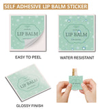 Globleland 80Pcs 8 Style Custom Lip Balm DIY Label Sticker, Coated Paper Paster, Self-Adhesive Stickers, Square, Mixed Patterns, 5x5cm, 10pcs/style, 1Set/Set