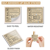 Globleland 80Pcs 8 Style Custom Lip Balm DIY Label Sticker, Coated Paper Paster, Self-Adhesive Stickers, Square, Insect Pattern, 5x5cm, 10pcs/style, 1Set/Set