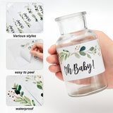 Globleland 40Sheets 4 Style Water Bottle Label Stickers, Rectangle with Word Oh Baby, for Baby Shower Supplies, Colorful, 22x5cm, 10sheets/style