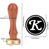 Letter K Ice Stamp Wood Handle Wax Seal Stamp