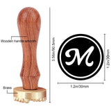 Letter M Ice Stamp Wood Handle Wax Seal Stamp