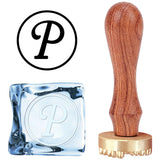 P Letter Ice Stamp Wood Handle Wax Seal Stamp