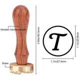 T Letter Ice Stamp Wood Handle Wax Seal Stamp