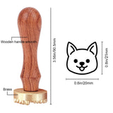 Corgi Ice Stamp Wood Handle Wax Seal Stamp