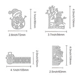 Globleland 4Pcs 4 Styles Carbon Steel Cutting Dies Stencils, for DIY Scrapbooking/Photo Album, Decorative Embossing DIY Paper Card, Mixed Patterns, 1pc/style