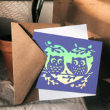 Globleland 2Pcs 2 Style Carbon Steel Cutting Dies Stencils, for DIY Scrapbooking/Photo Album, Decorative Embossing DIY Paper Card, Owl Pattern, 6.4x7.5~10.2x0.08cm, 1pc/style