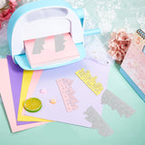 Globleland 2Pcs 2 Style Carbon Steel Cutting Dies Stencils, for DIY Scrapbooking/Photo Album, Decorative Embossing DIY Paper Card, Matte Platinum Color, Butterfly Pattern, 1pc/style