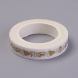 Globleland DIY Scrapbook Decorative Adhesive Tapes, Mixed Pattern, Goldenrod, 8mm, about 7m/roll