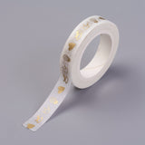 Globleland DIY Scrapbook Decorative Adhesive Tapes, Mixed Pattern, Goldenrod, 8mm, about 7m/roll