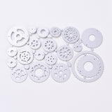 Globleland Carbon Steel Cutting Dies Stencils, for DIY Scrapbooking/Photo Album, Decorative Embossing DIY Paper Card, Gear, Matte Platinum Color, 96x159x0.9mm