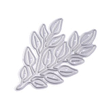 GLOBLELAND Branches and Leaves Pattern Carbon Steel Cutting Dies Stencils, for DIY Scrapbooking/Photo Album, Decorative Embossing DIY Paper Card, Matte Platinum Color, 72.5x45x0.8mm