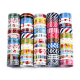 Globleland Mixed Pattern DIY Scrapbook, Decorative Adhesive Tapes, Mixed Color, 15mm, about 2.3m/roll