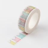 Globleland DIY Arrow Pattern Scrapbook, Decorative Paper Tapes, Adhesive Tapes, Colorful, 15mm, about 10m/roll