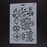 Globleland Plastic Drawing Painting Stencils Templates, Rectangle, White, 25.5x17.4x0.04cm