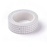 Globleland DIY Scrapbook Decorative Paper Tapes, Adhesive Tapes, Grid Pattern, White, 15mm, about 10m/roll