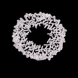 GLOBLELAND Christmas Wreath Frame Carbon Steel Cutting Dies Stencils, for DIY Scrapbooking/Photo Album, Decorative Embossing DIY Paper Card, Matte Platinum, 7.4x7.3x0.08cm