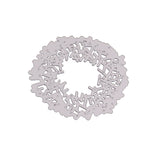 GLOBLELAND Christmas Wreath Frame Carbon Steel Cutting Dies Stencils, for DIY Scrapbooking/Photo Album, Decorative Embossing DIY Paper Card, Matte Platinum, 7.4x7.3x0.08cm