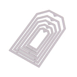 GLOBLELAND Frame Carbon Steel Cutting Dies Stencils, for DIY Scrapbooking/Photo Album, Decorative Embossing DIY Paper Card, Matte Platinum, 11.4x6.5x0.08cm
