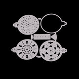 Globleland Snowflake Frame Carbon Steel Cutting Dies Stencils, for DIY Scrapbooking/Photo Album, Decorative Embossing DIY Paper Card, Matte Platinum, 10.7x11.3cm, 5pcs/set
