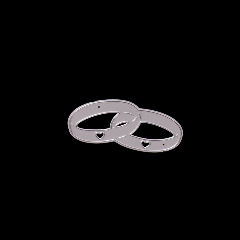 GLOBLELAND Lover Finger Ring Frame Carbon Steel Cutting Dies Stencils, for DIY Scrapbooking/Photo Album, Decorative Embossing DIY Paper Card, Matte Platinum, 2.6x5.4cm