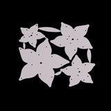 Globleland Flower Frame Carbon Steel Cutting Dies Stencils, for DIY Scrapbooking/Photo Album, Decorative Embossing DIY Paper Card, Matte Platinum, 8.7x9.2cm, 5pcs/set
