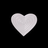 GLOBLELAND Heart Frame Carbon Steel Cutting Dies Stencils, for DIY Scrapbooking/Photo Album, Decorative Embossing DIY Paper Card, Matte Platinum, 7.2x7.7cm