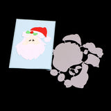 GLOBLELAND Father Christmas Frame Carbon Steel Cutting Dies Stencils, for DIY Scrapbooking/Photo Album, Decorative Embossing DIY Paper Card, Matte Platinum, 10.4x9.4cm