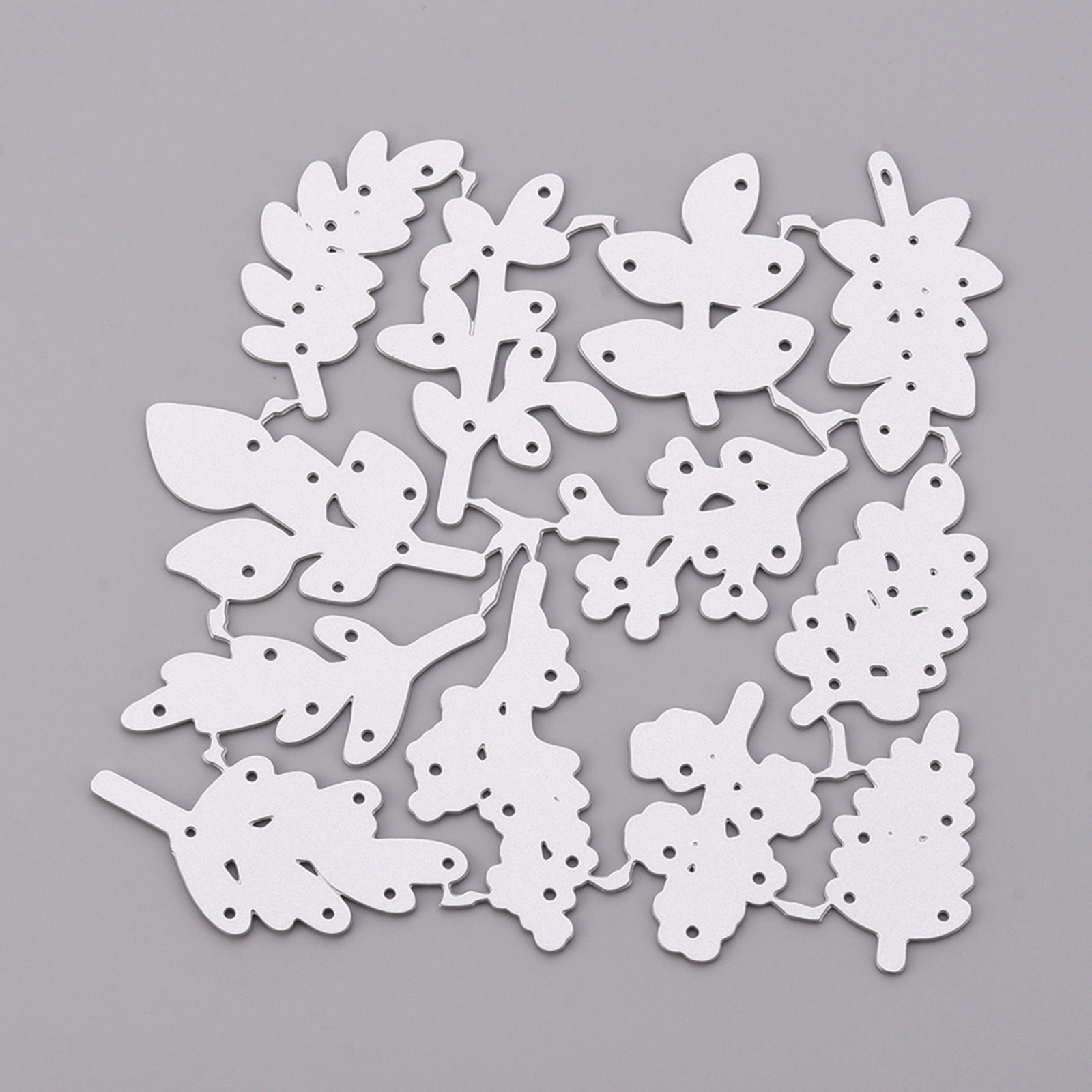 GLOBLELAND Leaf Frame Carbon Steel Cutting Dies Stencils, for DIY Scrapbooking/Photo Album, Decorative Embossing DIY Paper Card, Matte Platinum Color, 115x113x1mm