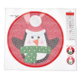 Globleland DIY Christmas Theme Diamond Painting Kits For Kids, Penguin Pattern Photo Frame Making, with Resin Rhinestones, Pen, Tray Plate and Glue Clay, Mixed Color, 19.7x1.6cm, Inner Diameter: 16.9cm, 2Box/Pack