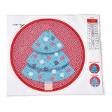 Globleland DIY Christmas Theme Diamond Painting Kits For Kids, Christmas Tree Pattern Photo Frame Making, with Resin Rhinestones, Pen, Tray Plate and Glue Clay, Mixed Color, 19.7x1.6cm, Inner Diameter: 16.9cm, 2Box/Pack