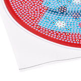 Globleland DIY Christmas Theme Diamond Painting Kits For Kids, Christmas Tree Pattern Photo Frame Making, with Resin Rhinestones, Pen, Tray Plate and Glue Clay, Mixed Color, 19.7x1.6cm, Inner Diameter: 16.9cm, 2Box/Pack
