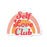 Globleland Self Love Club Theme Waterproof Self Adhesive Paper Stickers, for Suitcase, Skateboard, Refrigerator, Helmet, Mobile Phone Shell, Colorful, Word, 38~75x36~76x0.2mm, about 50pcs/bag, 5bags/set