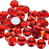Globleland Self-Adhesive Acrylic Rhinestone Stickers, for DIY Decoration and Crafts, Faceted, Half Round, Red, 30x6mm, 50pcs/box, 1Box/Set