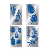 Globleland 4Pcs 4 Style 304 Stainless Steel Cutting Dies Stencils, for DIY Scrapbooking/Photo Album, Decorative Embossing, Leaf Pattern, 10.1x17.7cm, 1pc/style