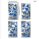 Globleland 4Pcs 4 Style Stainless Steel Cutting Dies Stencils, for DIY Scrapbooking/Photo Album, Decorative Embossing DIY Paper Card, Stainless Steel Color, Insect Pattern, 17.7x10.1cm, 1pc/style