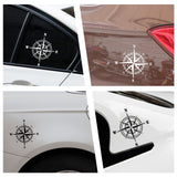 Globleland Waterproof PVC Adhesive Sticker Car Stickers, DIY Car Decoration, Compass, Mixed Color, 16x16x0.02cm, 3 colors, 2pcs/color, 6pcs/set, 1Set/Set