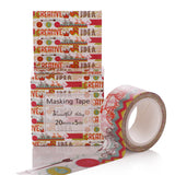 Globleland DIY Scrapbook Decorative Paper Tapes, Adhesive Tapes, Flower, Colorful, 20mm