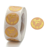 Globleland 1 Inch Thank You Stickers, Self-Adhesive Kraft Paper Gift Tag Stickers, Adhesive Labels, for Festival, Christmas, Holiday Presents, with Word Thank You, Navajo White, Sticker: 25mm, 500pcs/roll, 3Roll/Set