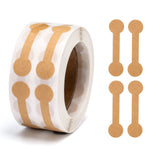 Globleland Self-Adhesive Kraft Paper Gift Tag Stickers, Adhesive Labels, Navajo White, Tag: 42x11mm, 500pcs/roll, 5Roll/Set