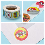 Globleland Teacher Reward Motivational Stickers for Kids, 8 Different Designs Roll Adhesive Sticker, for Teacher Classroom, Word, 25mm, about 500pcs/roll, 5Roll/Set