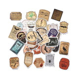 Globleland Retro Potion Label Paper Stickers Set, Adhesive Label Stickers, for Water Bottles, Laptop, Luggage, Cup, Computer, Mobile Phone, Skateboard, Guitar Stickers, Mixed Color, 42~71x40~57x0.3mm, 5Bag/Set
